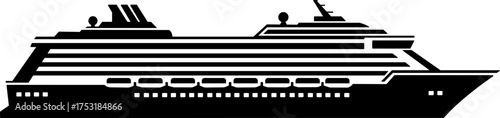 Vector illustration of cruise ship