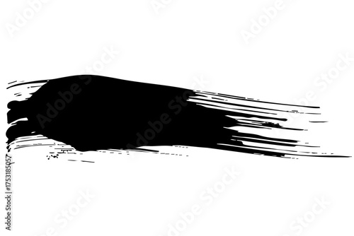 黒いインクのかすれたイラスト素材