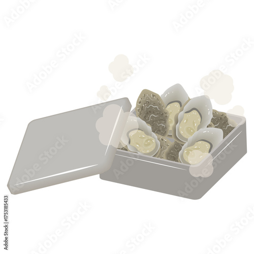 牡蠣のがんがん焼き　Grilled oysters