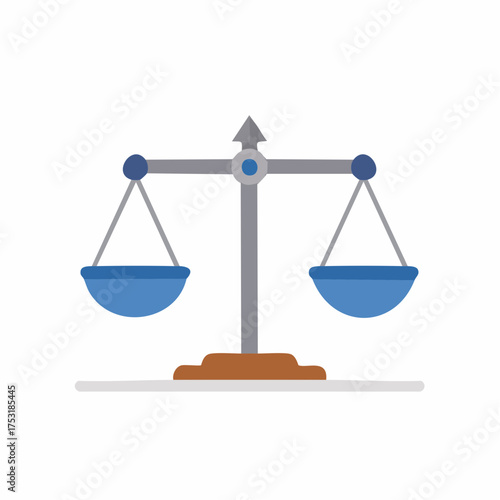 Balance Scales Illustration Indicating Law Justice and Legal Matters in a Flat Icon Style