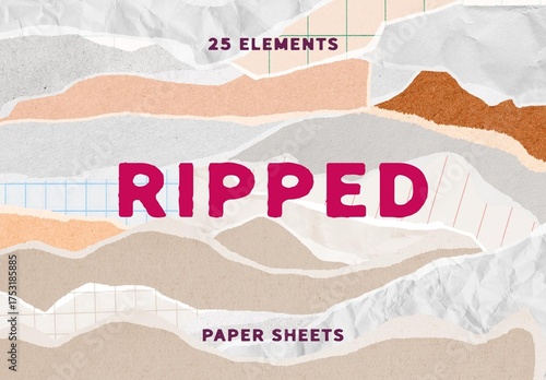 Ripped Paper Elements Collection