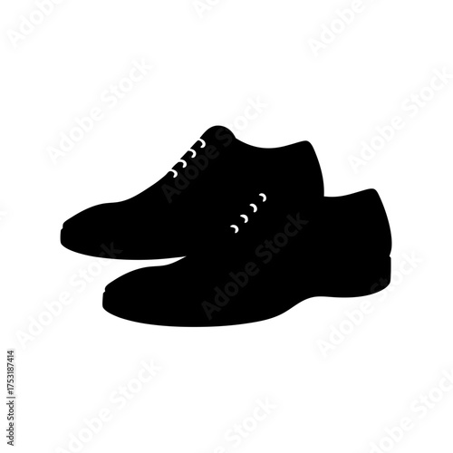 Elegant black dress shoes silhouette for formal wear and classic style