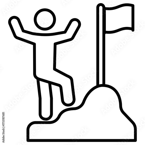 Victory Outline Icon