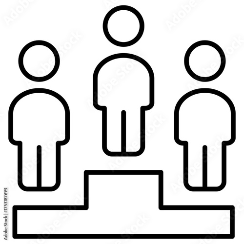 Podium Outline Icon