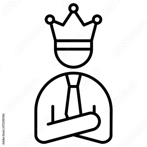 Success Crown Outline Icon