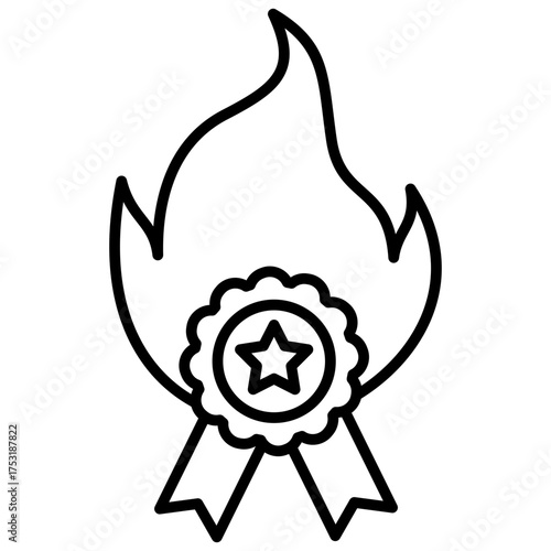Winning Spirit Outline Icon