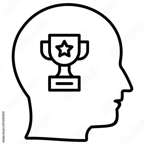 Winning Attitude Outline Icon