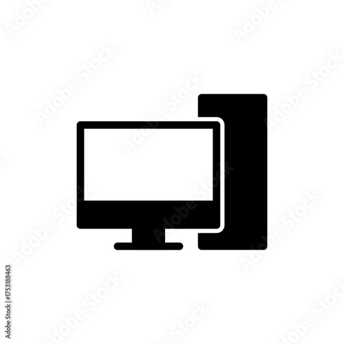 Computer icon vector for web and mobile app. computer monitor sign and symbol