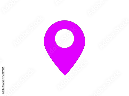 Vector location icon – purple map pin for mobile apps, navigation, web interfaces, GPS, maps and web design	