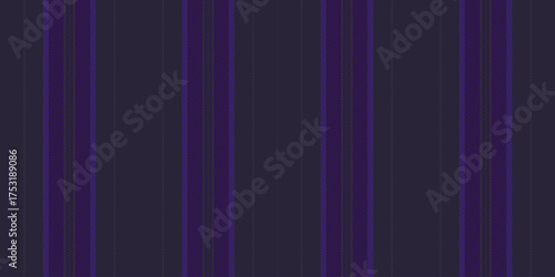 Freamy seamless stripe vector, fit textile vertical pattern. Dosy fabric lines texture background in dark and violet colors.