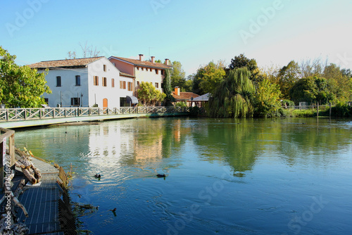 View of the mill street in Quinto di Treviso, Veneto, Italy