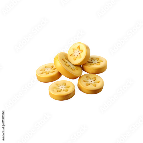 Deliciously sweet banana chips stacked for a perfect snack