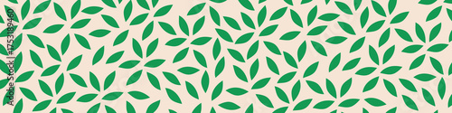 Seamless leaf pattern Vector. Spring dasies flowers seamless pattern. leaf pattern Seamless Elegant abstract background.