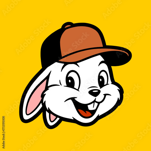 rabbit mascot cartoon illustration