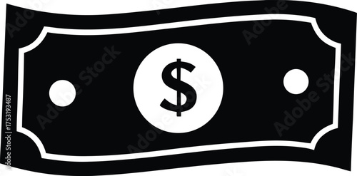 dollar bill icon, dollar currency symbol