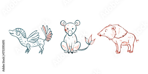 set of animals