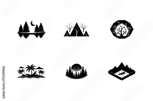travel holiday icon set with beach sun and bag symbols