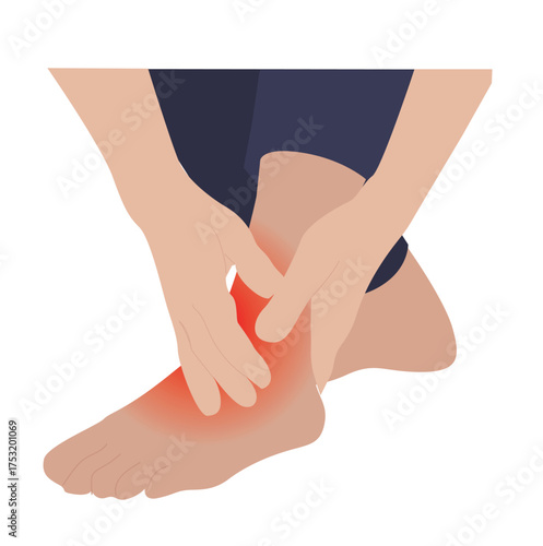 sore ankle. Inflammation Ankle Joint Foot Illustration 