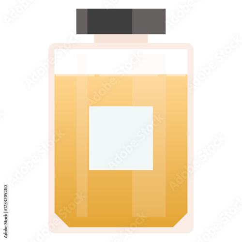 Vector illustration depicting a bottle of perfume