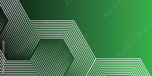 geometric green black abstract background with diagonal rounded lines. for banner