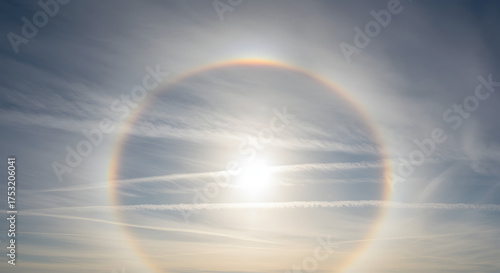 幻想的な巻層雲とハロ現象