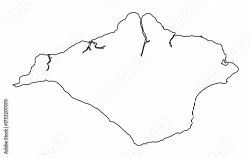 Isle of Wight outline map