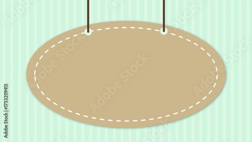 Cute frame background with stripes and signs