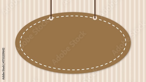 Cute frame background with stripes and signs