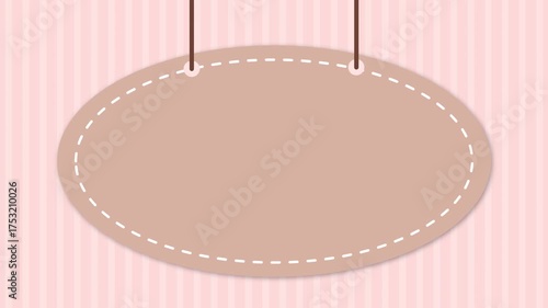 Cute frame background with stripes and signs