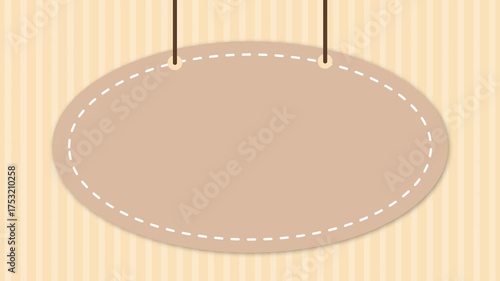 Cute frame background with stripes and signs