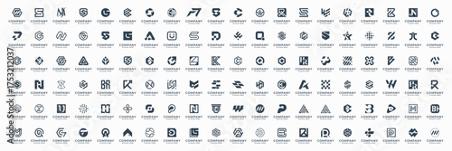 the best collection of logo design. set of symbol or icon for business branding.