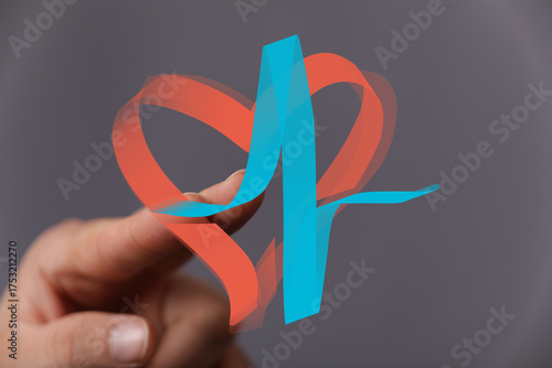 Colorful abstract heart sha...