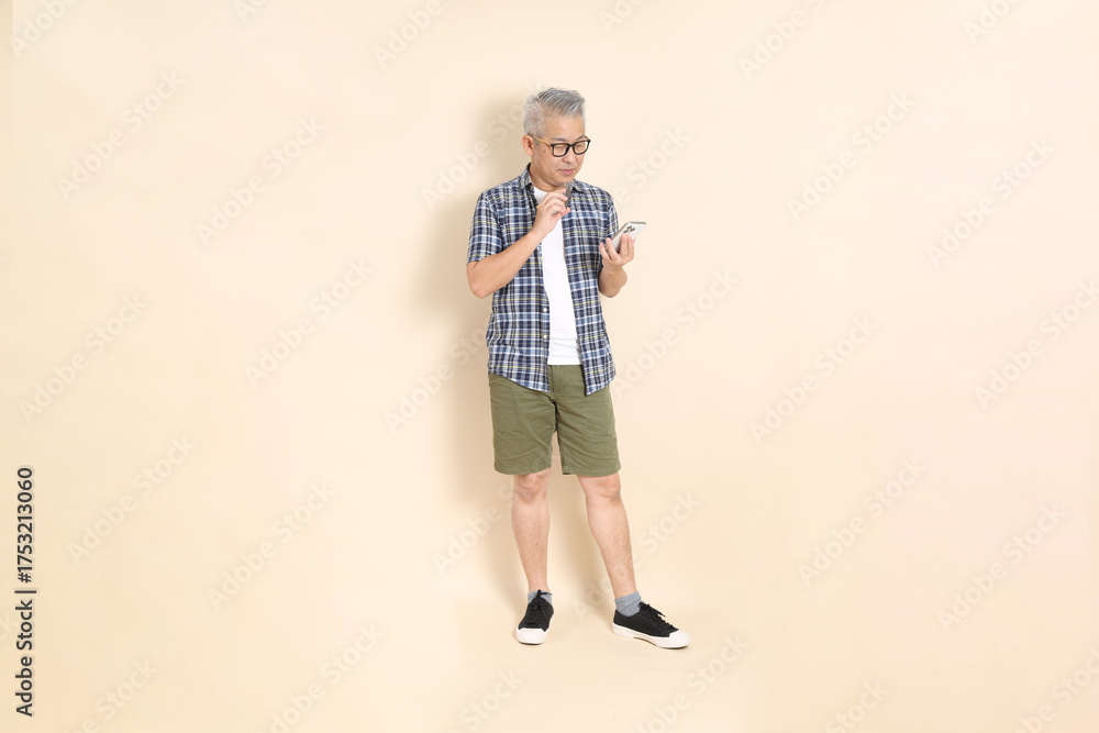 Fototapeta premium 50s Senior Asian Man Portrait