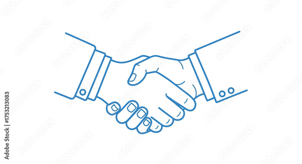 Obraz premium handshake vector illustration