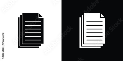 papers icon fill vectors set for ui.