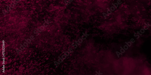 Red color powder explosion isolated on black background. Colorful dust explode.  red grunge old wall texture cement black background .Dark Red vector layout with cloudscape.