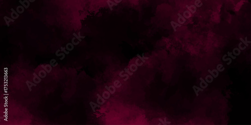 Red color powder explosion isolated on black background. Colorful dust explode.  red grunge old wall texture cement black background .Dark Red vector layout with cloudscape.