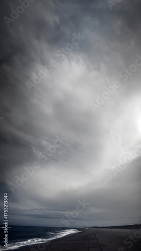  Dramatic Stormy Sky Over Beach