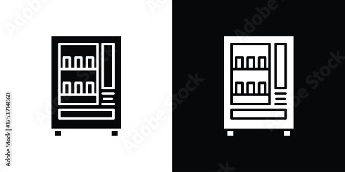 Vending machine icon fill vectors set for ui.