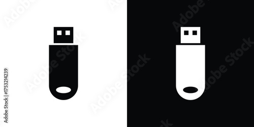 USB icon fill vectors set for ui.