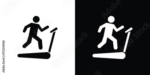 Treadmill icon fill vectors set for ui.