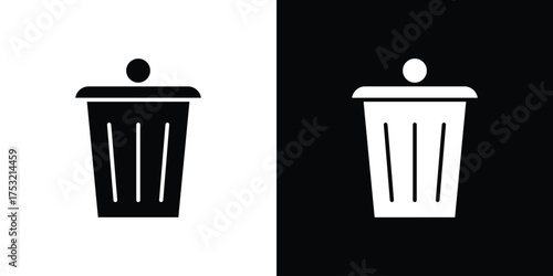 Trash icon fill vectors set for ui.