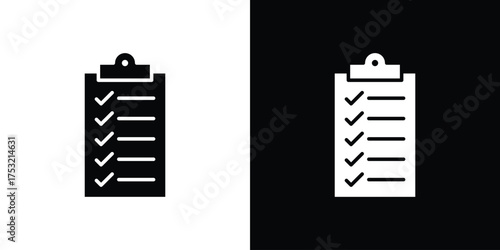 Todo list icon fill vectors set for ui.