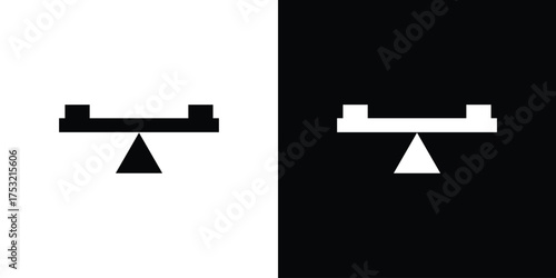 Seesaw icon fill vectors set for ui.