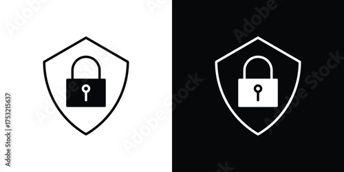 Security lock icon fill vectors set for ui.