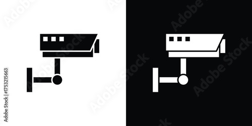 Security camera icon fill vectors set for ui.