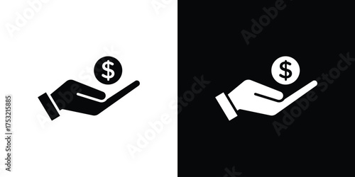 Savings icon fill vectors set for ui.