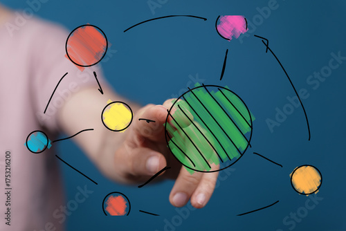 Abstract image of a hand in...