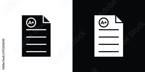 Report card icon fill vectors set for ui.