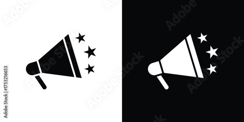 Promotion icon fill vectors set for ui.